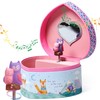Enchanting Heart-Shaped Owl Music Jewelry Box for Girls – Sturdy