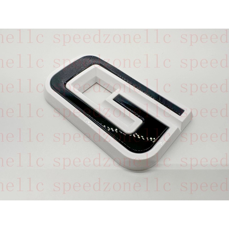 Auto Rear Tailgate GMC Black White OVERLAY Emblem Badge Fit