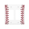 Spshian Outlet Covers Baseball Sports Cool Red White 2 Gang
