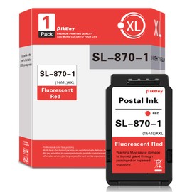 SL-870-1 XXL Red Ink Cartridge High Yield Set (1-Pack,16 ML) Compatible SL8701 Ink Cartridges Replacement for Pitney Bowes New SendPro Mailstation Postage Machines (CSD1)
