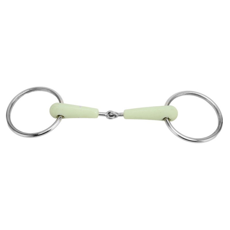 Horse Snaffle Bit Rubber Wrapped Stainless Steel Loose Ring Horse