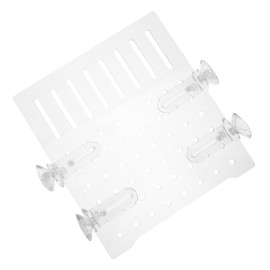 BUGUUYO High Transparency Acrylic Fish Tank Separation Panel with Micro Design Includes Suction Cup Clips for Fish Isolation Various Tank