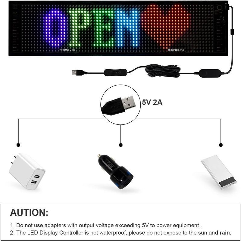 Devil Eyes Programmable LED Display – Flexible Car LED Sign