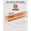 Orimade Corner Shower Caddy with 2 Hooks Wall Mounted Metal