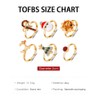TOFBS Christmas Ring Set for Women 6 Pairs Christmas Ring