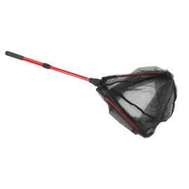 Floating Fishing Net Aluminum Alloy Hex Structural Mesh Extended Handle Double Sided Rubber Coating Fishing Net