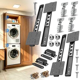 Pocket Door Slide 14inch, 4 PCS Pocket Door Hardware with Soft Close, Pocket Door Track System with Magnetic Catch, Space Saving Hidden Door Slides for Inset and Cabinet Door