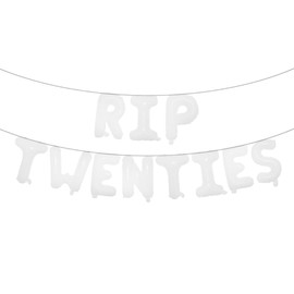 RIP TWENTIES 30th Birthday Party Supplies, Happy Birthday Banner for Death to My Twenties 20s RIP Youth Men Women Dirty 30 Funny Decorations for 30th