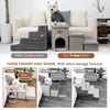 Dog Stairs, Dog Steps for High Beds 17.5"H, Folding Pet