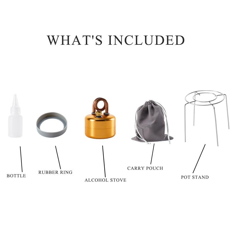 Mini Alcohol Camping Stove – Lightweight Brass & Aluminum Spirit