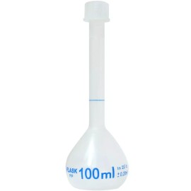 Karter Scientific 100ml Graduated Volumetric Flask, PP with Screw Cap. Karter Scientific 229P4