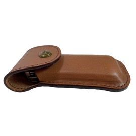 TUFF LUV [Compatible with Leatherman Sidkick, Rebar, Rev, Wingman, Skeletool] Leather Vintage Case Sheath Pouch - Brown