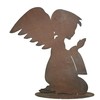 Rostikal Praying Rust Decorative Angel 30 cm Metal Decorative Figure