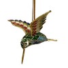 Cloisonne Hummingbird Ornament Enamel on Copper Hanging Decor 2.75 x