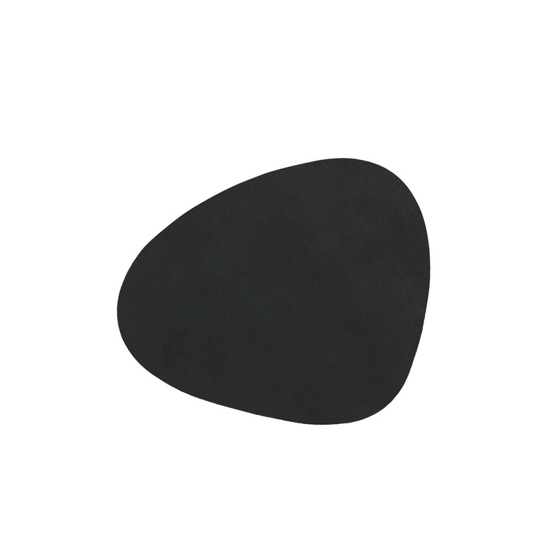 Lind DNA Nupo Glass Mats, Leather, Black, 11 x 0.2