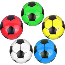 SHATCHI 1pcs-30pcs PVC Inflatable Footballs Outdoor Indoor Beach Ball Games Party Bag Fillers Kids Summer Toys 22cm UnInflated, Assorted, 10pcs