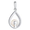 Women's Pearl Pendant with Zirconia Made of 925 Sterling Silver