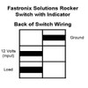 Fastronix Lighted (4) Weatherproof Rocker Switch Panel Auto/Marine (Blue)
