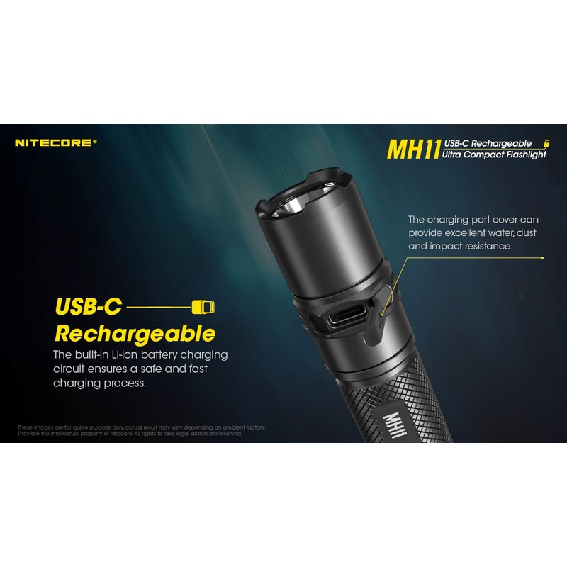 Nitecore MH11 Rechargeable Flashlight, 1000 Lumen LED EDC Compact Pocket