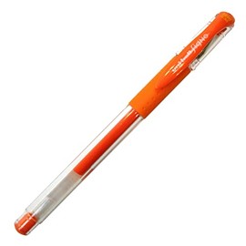 Mitsubishi Pencil Uni-Ball Signo Gel Ballpoint Pen, Ultra Fine 0.38 mm Ball, UM-151, Black 24, orange