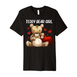 Cool Teddy Bear Gift for Girls Kids Plush Stuffed Toy Animal Premium T-Shirt