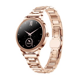 Ladies Smart Watch for Women Full Touchscreen Smartwatch IP68 Waterproof Ladies Activity Tracker Fitness Watch with Female Health,Heart Rate,Sleep,Step Counter,Blood Pressure Monitor for Android IOS