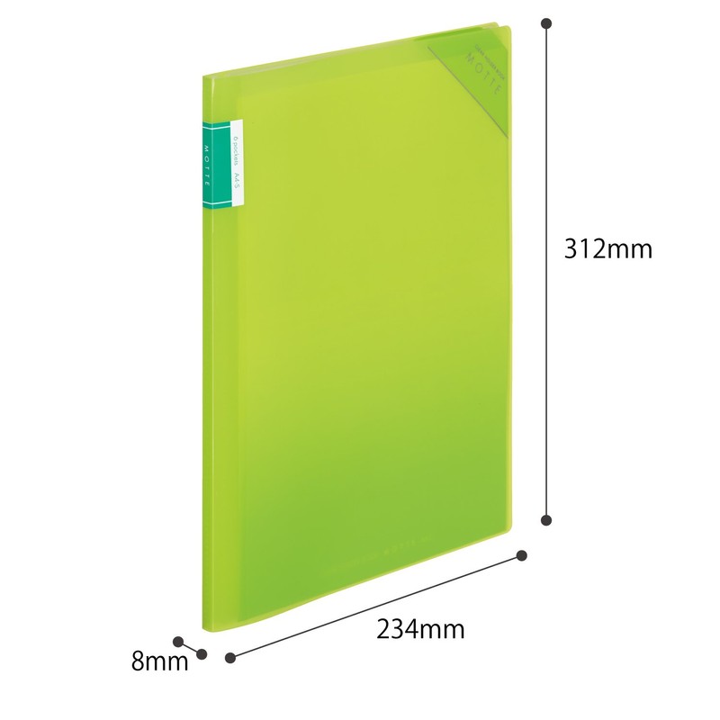 Kokuyo M5710LG-6 File Clear Holder Book MOTTE A4 6P Yellow-Green