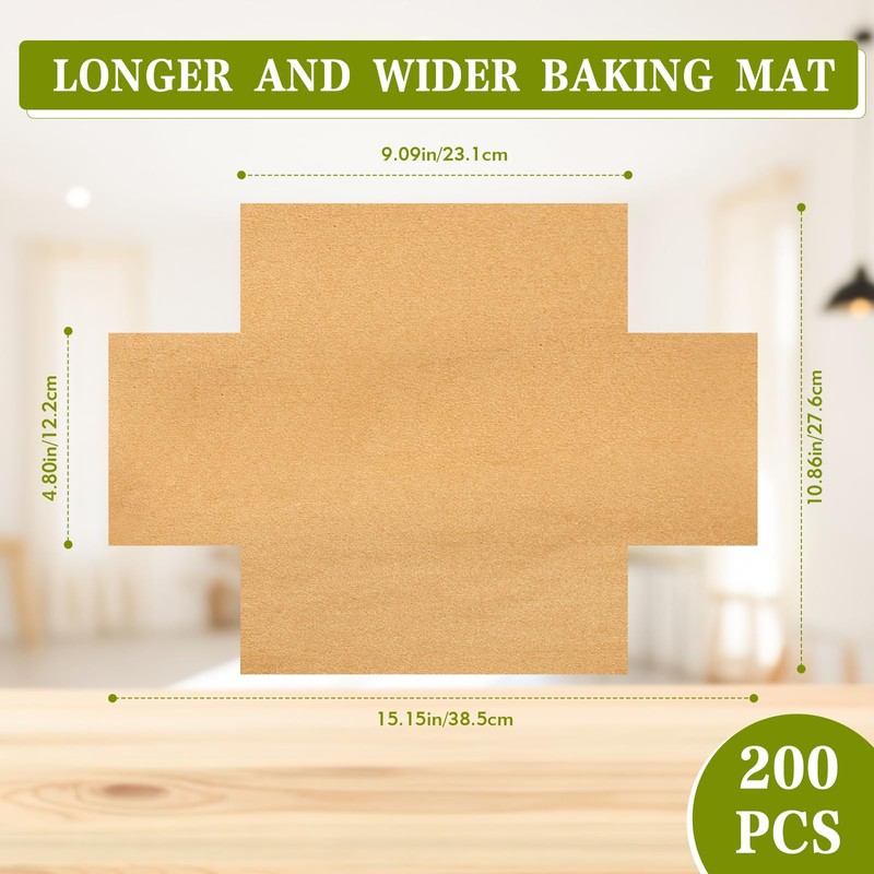 Tchrules Unbleached Parchment Paper Loaf Pan Liner,200Pcs 9''x5''