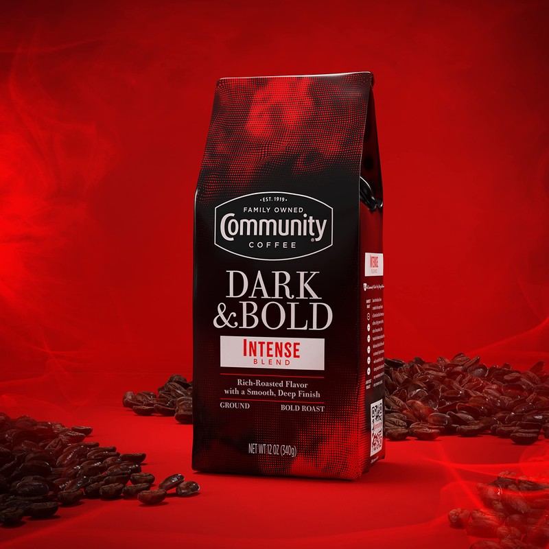 Community Coffee Dark & Bold Intense Blend, Dark Roast Ground