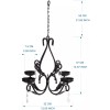 GiveU 3 in 1 Lighting Chandelier with 4pcs Battery Operated