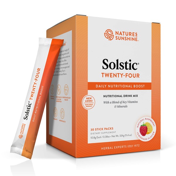 Nature's Sunshine Solstic Twenty-Four, 30 Packets | Multivitamin Drink Packets Provide at least 100% of the Daily Value for 13 Vitamins in a Healthy, Great-Tasting Drink Mix