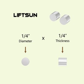 Super Powerful Mini Rare Earth Magnets-N42,1/4" D x 1/4" H - 60 Pack, Heavy Duty Small Strong Neodymium Disc Magnet for Fridge, DIY, Building, Scientific, Craft, Office 0.25" Dia x 0.25" Thick Magnets