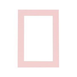 CountryArtHouse Soft Pink Acid Free 8x10 Picture Frame Mats with White Core Bevel Cut for 5x7 Pictures - Fits 8x10 Frame - One Mat