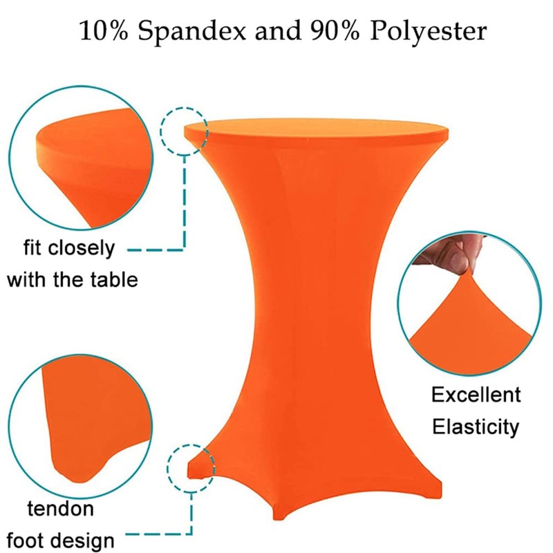 Highdi Stretch Bar Table Covers, Spandex Elastic Cocktail Tablecloths for