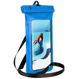 ONEFLOW wasserdichte Handy-Hülle für Poco X7 | Touch- & Kamera-Fenster + Armband und Schlaufe zum Umhängen, Blau (Aqua-Blue)