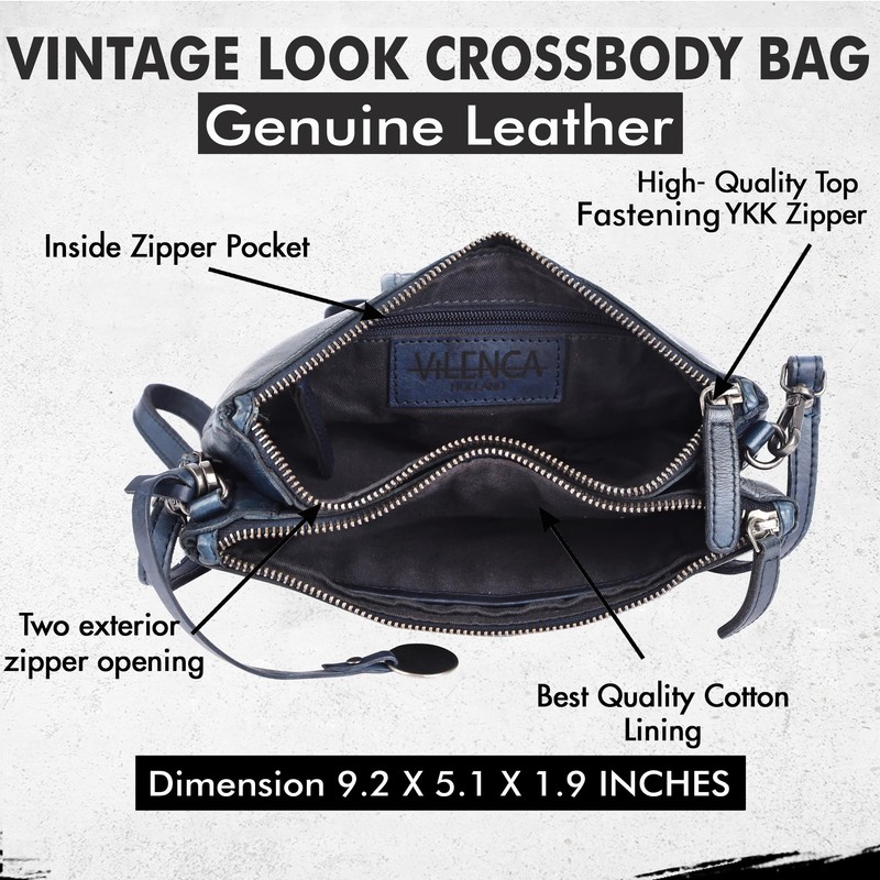 Bolso bandolera de piel para mujer, bolso de mano con