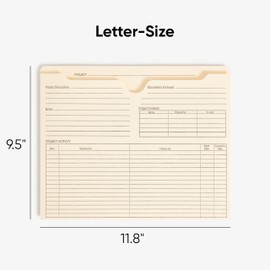 Smead Project File Jackets, 25 Count, Manila, Reinforced Straight-Cut Tabs, Preprinted Front, Back and Tab, 2" Expansion, Letter Size (75621)