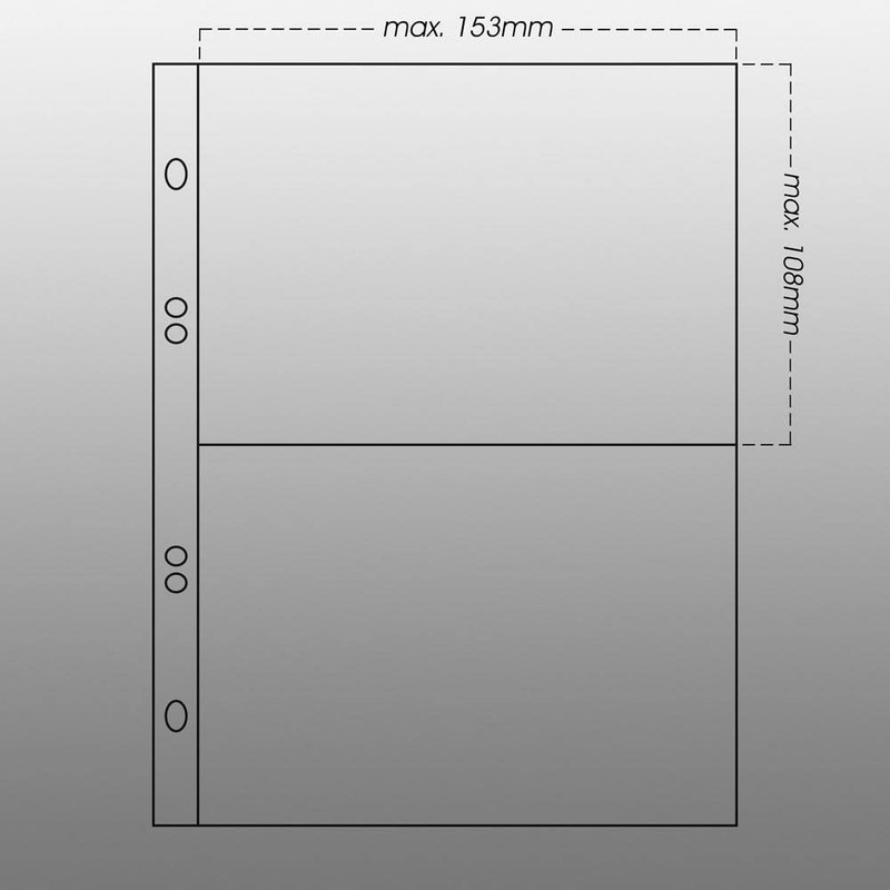 Prophila Postcard Album with 20 pockets for 40 Postcards