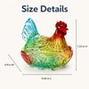 Glass Hen on Nest Candy Dish with Lid, 8.46 x