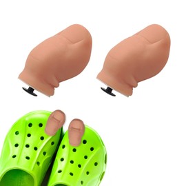 XQMMGO 2 Pieces Big Toe Croc Charm, 3D Funny Toe Shoe Charms, DIY Shoe Charms, Cute Shoe Charms, Clog Shoe Decoration, Funny Shoe Decoration, Polyvinyl Chloride