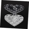 MERRYHAPY Acrylic Lip Liner Stand Makeup Brush Holder 2pcs Heart