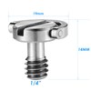 (5 Packs) Stainless Steel D Shaft D-Ring 1/4" Tripod Screw,