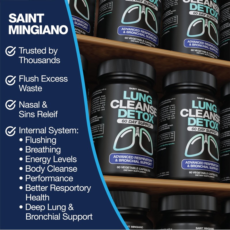 Saint Mingiano Lung Cleanse Detox, 60 Day Cleanse - Supports