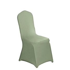 Balsa Circle 6 pcs Eucalyptus Green Spandex Stretchable Banquet Chair Covers for Party Wedding Linens Decorations Dining Ceremony Reception Supplies