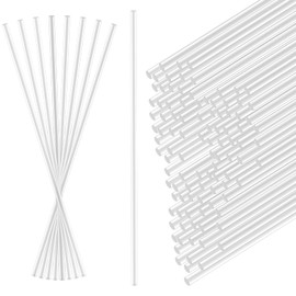 PUCSIQ Pack of 100 3 mm x 19.8 cm Acrylic Rods, Acrylic Rods, Acrylic Rods, Transparent for DIY Projects, Architectural Crafts