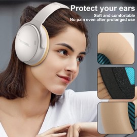 QC25 Earpads Replacement Ear Cushions Cover Compatible with Bose QuietComfort 35 25 15 2 / QC35 QC25 QC2 QC15 AE2 AE2i AE2w SoundLink SoundTrue Around-Ear Headphones Memory Foam Ear Pads