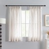MYSKY HOME Short Linen Look Curtain Living Room Curtains with