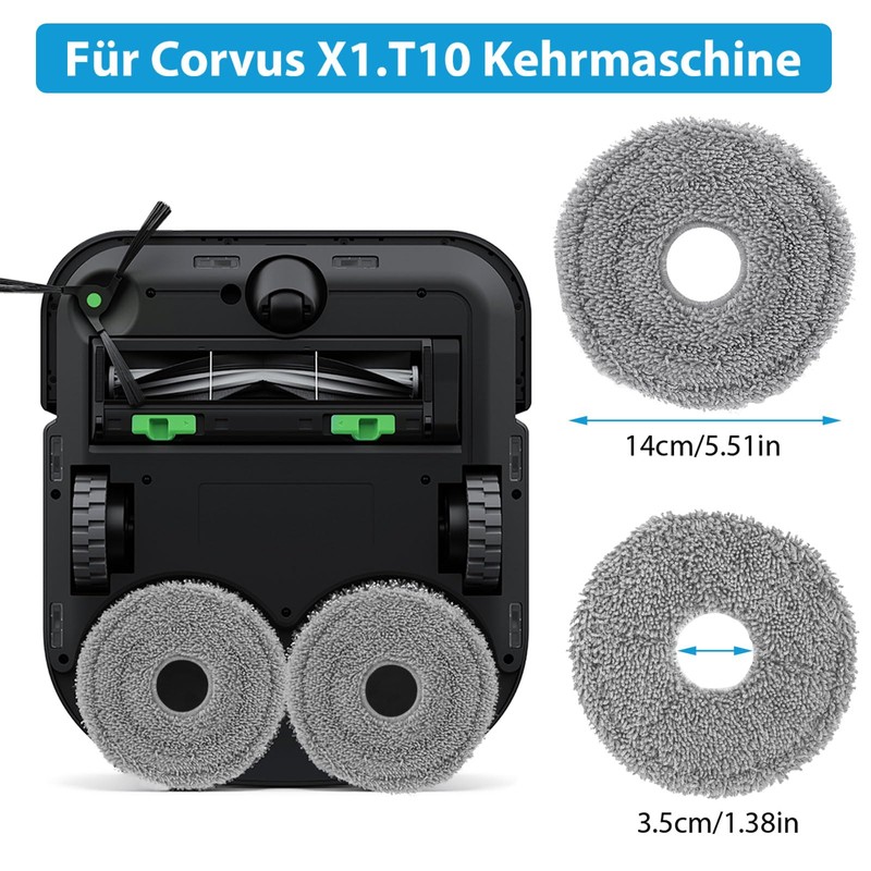 Figarge Wipes for Ecovacs Deebot t20 Omni Accessories Original Interchangeable