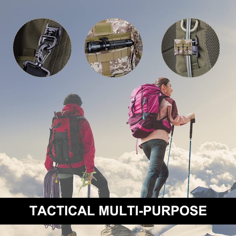 48 Pcs Molle Backpack Attachments Set,Tactical Gear Clip Kit (Include