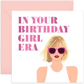 Birthday Girl Era Card for Her - Birthday Card for Taylor Fans - 16th 18th 21st 30th Birthday Card for Bestie, Swifty, Daughter, Niece, Cousin - Swift Birthday Card for Her - Blank Inside